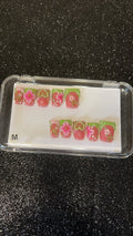 Pink & Green Floral Bling Duckies