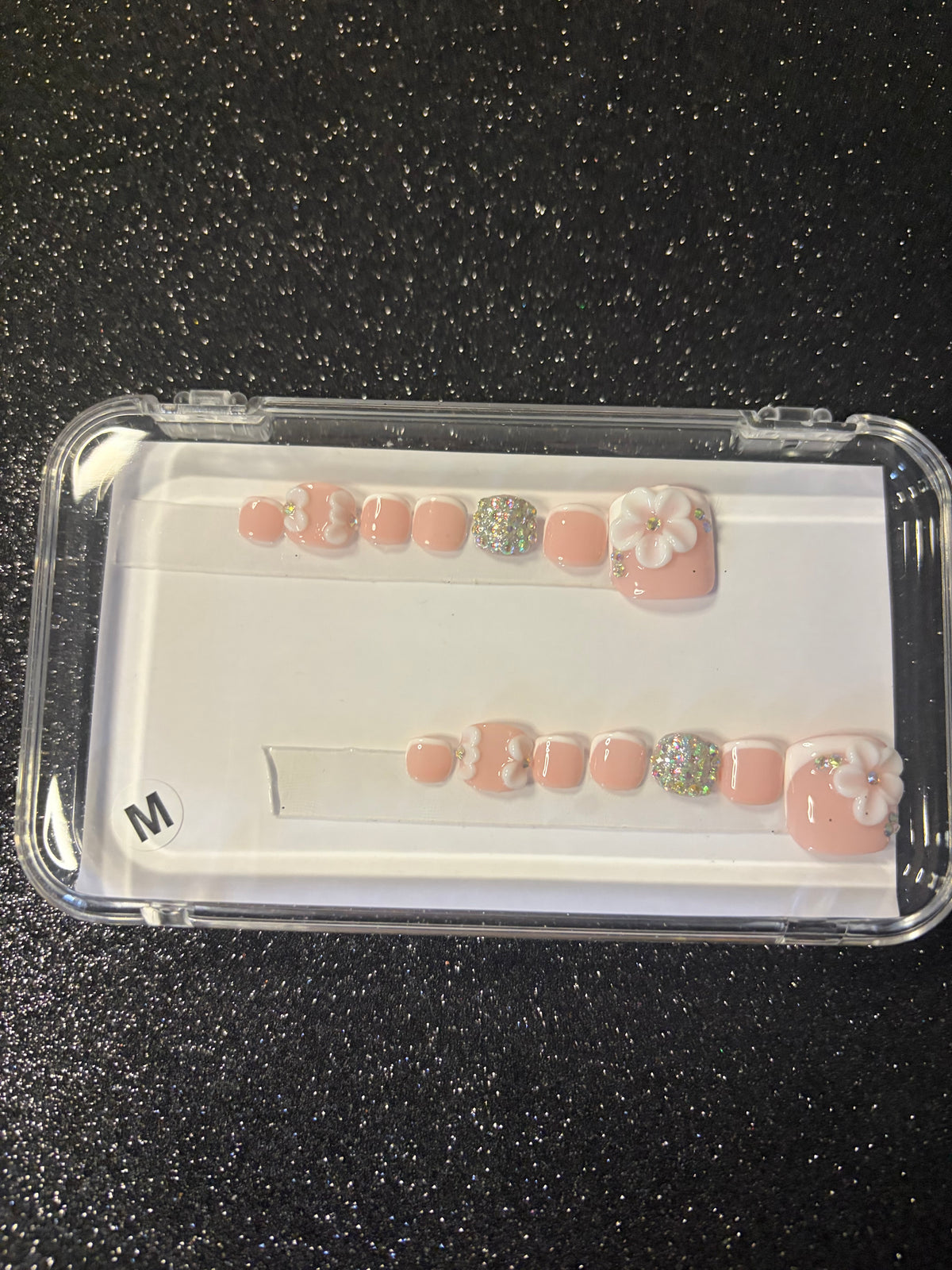 French Tip Press On Toe Nails